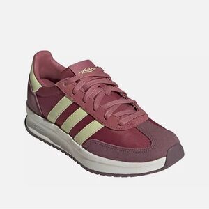 Adidas Women's Burgundy and Cream Sneakers
